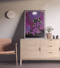 Image 3 of Eva Unit 01 & Spear of Longinus  - Neon Genesis Evangelion Poster