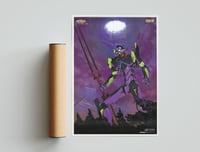 Image 2 of Eva Unit 01 & Spear of Longinus  - Neon Genesis Evangelion Poster