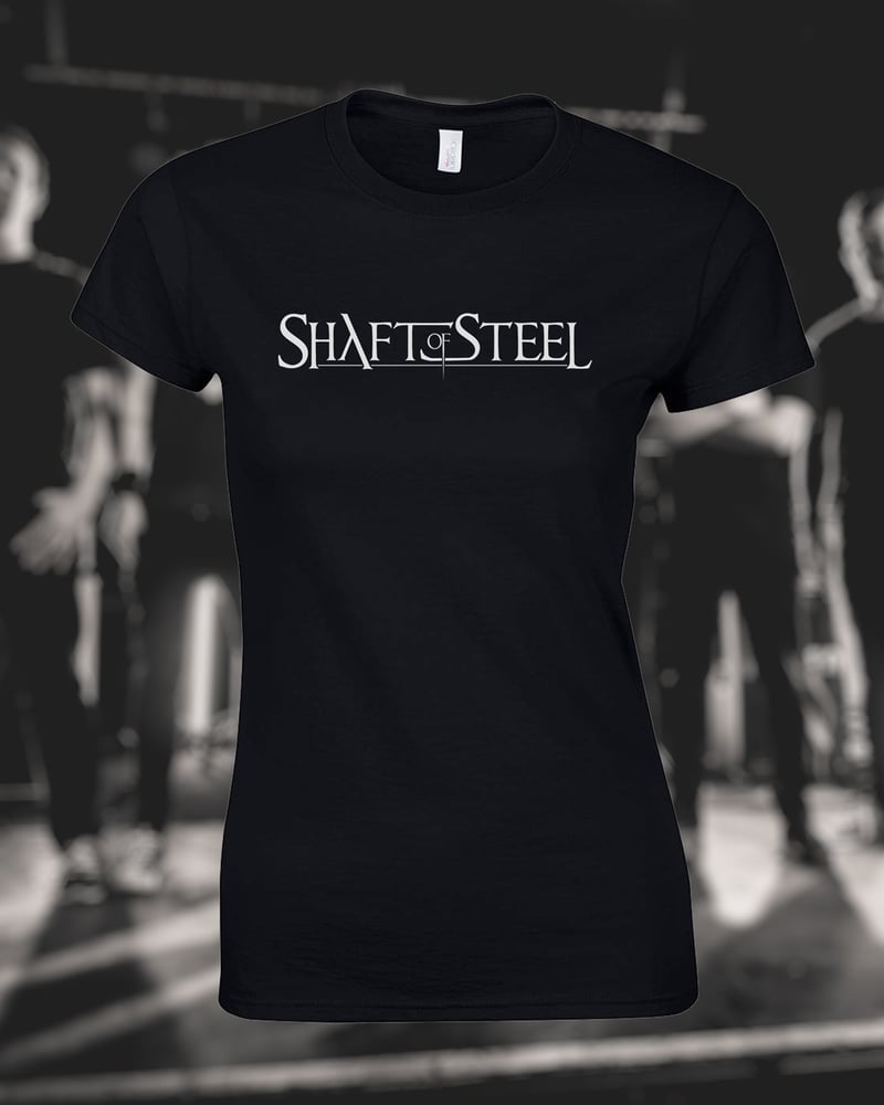Image of Shaft of Steel Logo Women's T-Shirt - Black