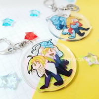 Image 2 of FMA: Edward Elric + Alphonse Elric 2" Double-sided Acrylic Charm
