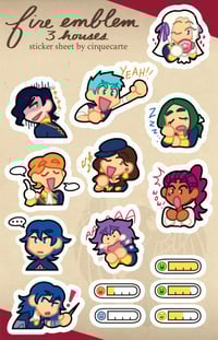 Image 5 of Fire Emblem Three Houses: Kiss-Cut Planner Sticker Sheets