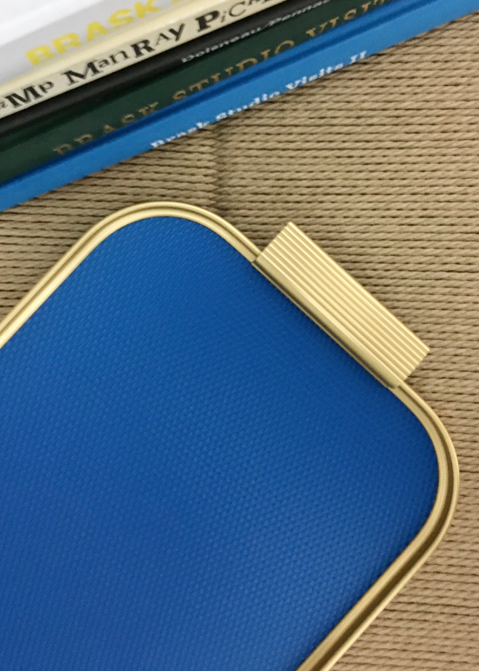 Image of Kaymet Tray Diamond, Cobalt/Gold