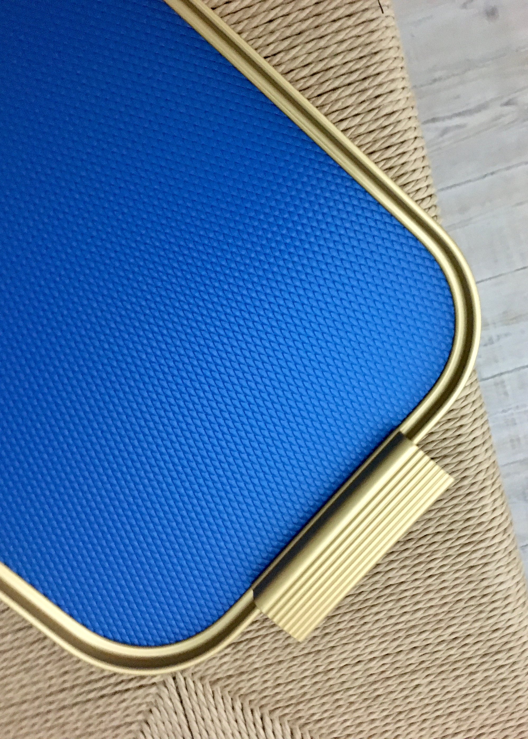 Image of Kaymet Tray Diamond, Cobalt/Gold
