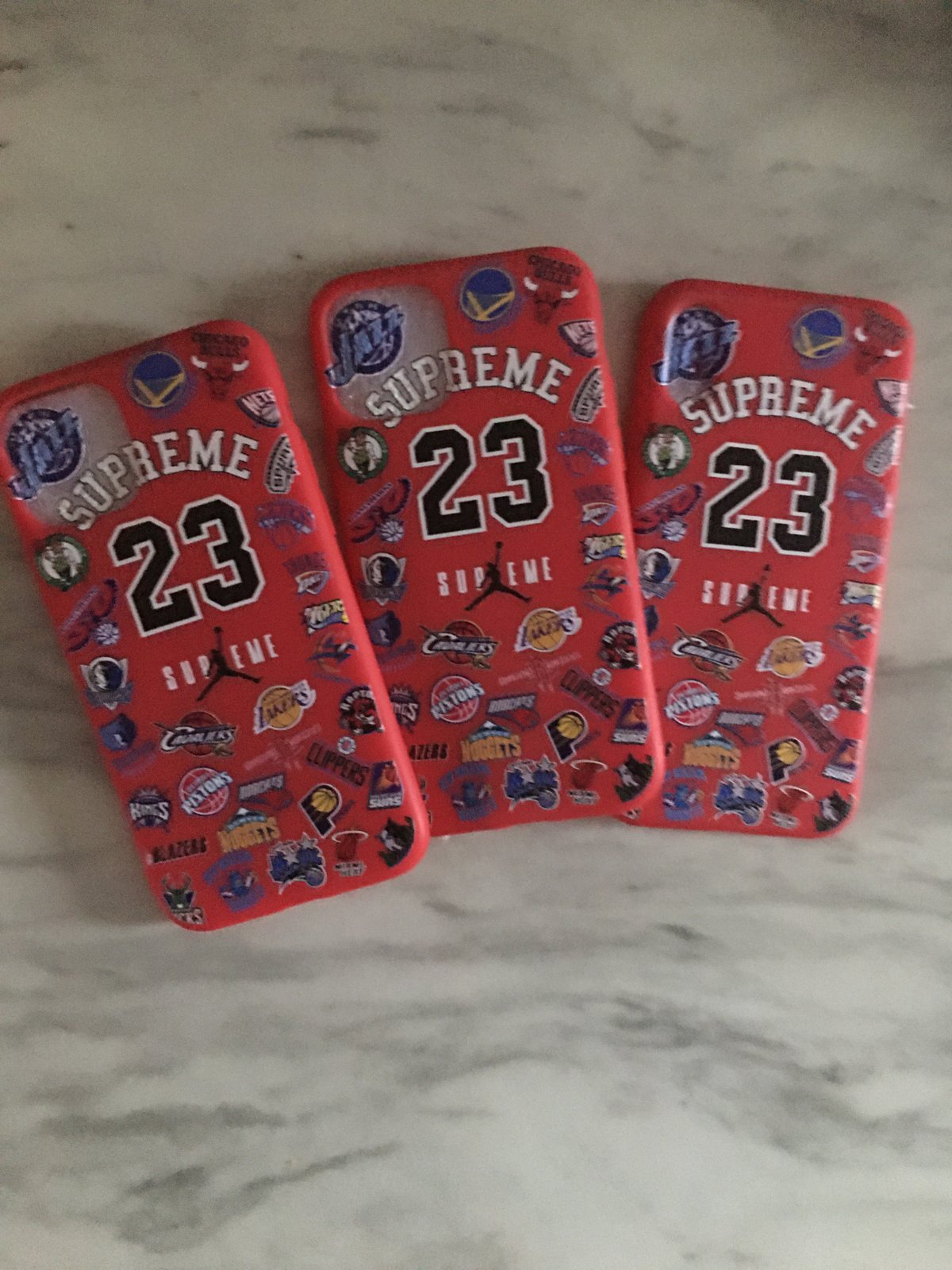 red supreme iphone case