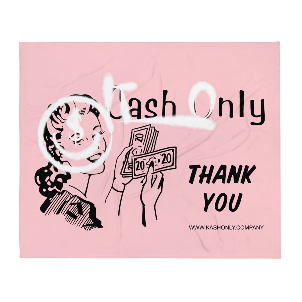 Image of KASHONLY THANK YOU THROW BLANKET PINK2