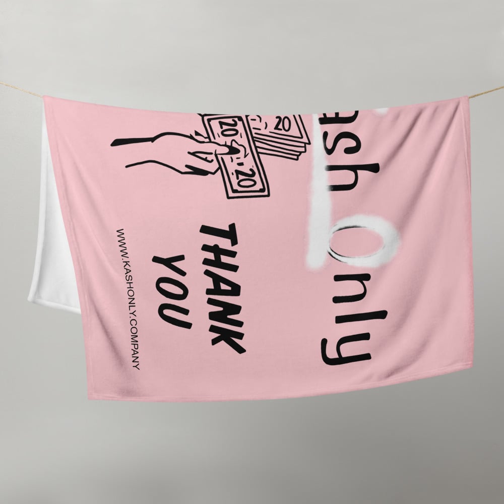 Image of KASHONLY THANK YOU THROW BLANKET PINK2