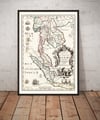 Map of the Kingdom of Siam and its neighbouring countries | 1686 | Wall Art Print | Vintage Map