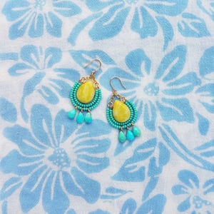 Jasper & Turquoise Island Wear Earrings 