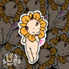 Sunflower Kewpie sticker