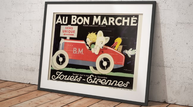 Au Bon Marche, Jouets Etrennes | Rene Vincent | 1922 | Vintage Ads | Vintage Poster