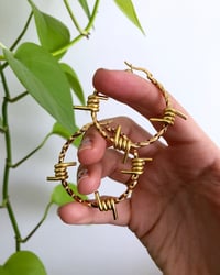 Image 4 of BARBED WIRE TWIST HOOPS 