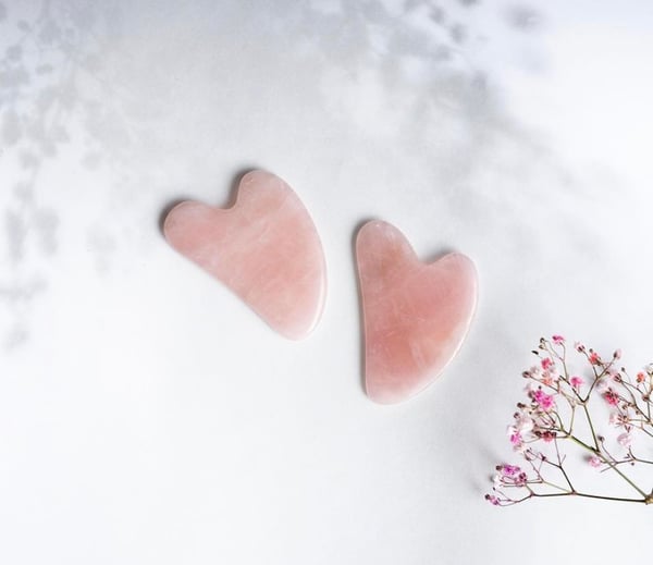 Image of Rose Quartz Gua Sha Facial Tool