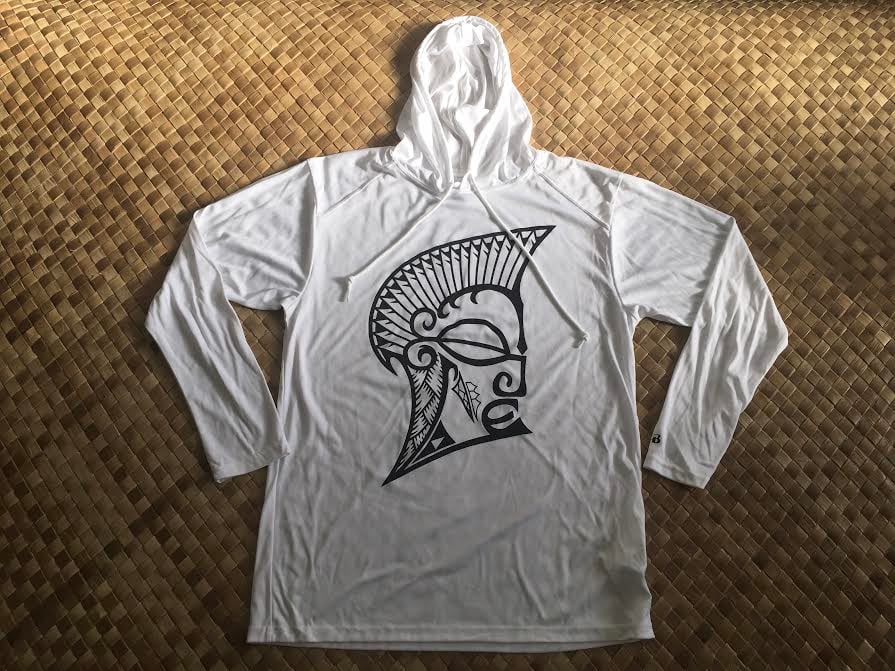 Image of White Dri-Fit  808 REGION  Warrior Hoddie
