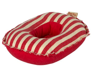 Image of Maileg - Rubber Boat Small Mouse stripes red