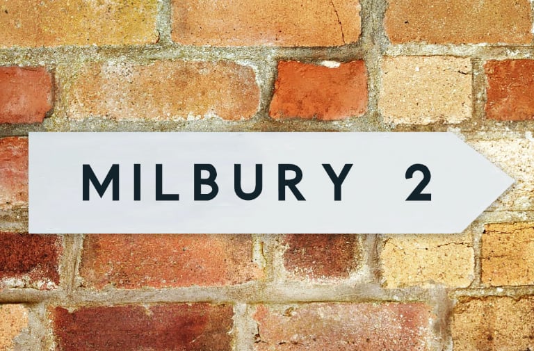 'Milbury' Road Sign (PRE-ORDER)