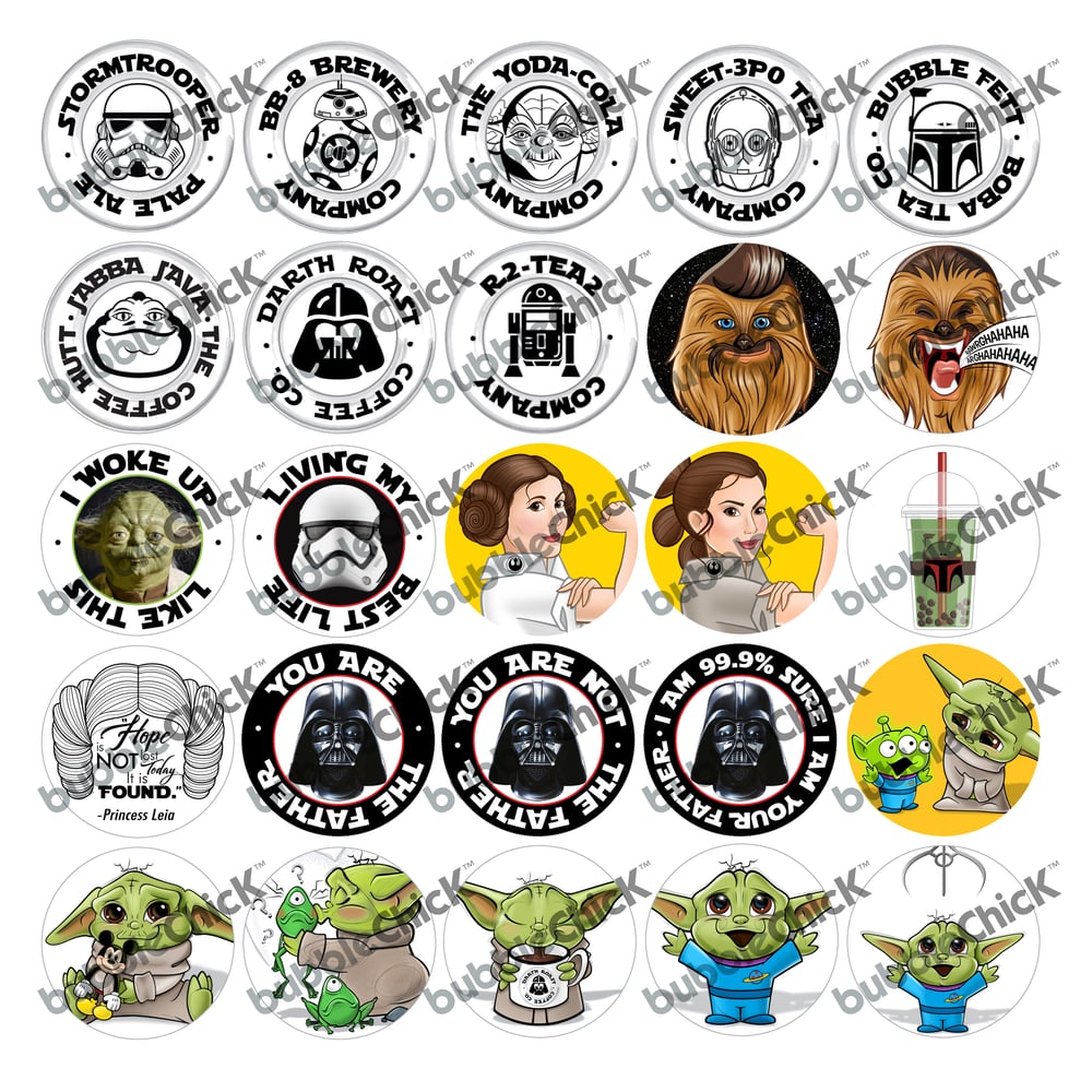 Image of 1.5" Star Wars Inspired Magnet OR Pin