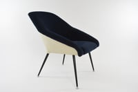 Image 1 of Fauteuil coquille bicolore bleue