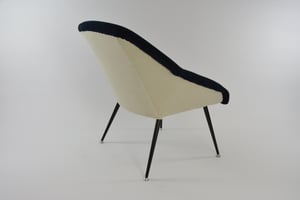 Image of Fauteuil coquille bicolore bleue