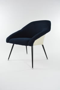 Image 3 of Fauteuil coquille bicolore bleue