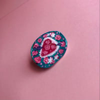 Image 1 of Valentine Wreath - Handmade Clay Pin