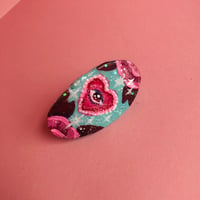 Image 1 of Valentine Eye - Handmade Clay Pin 