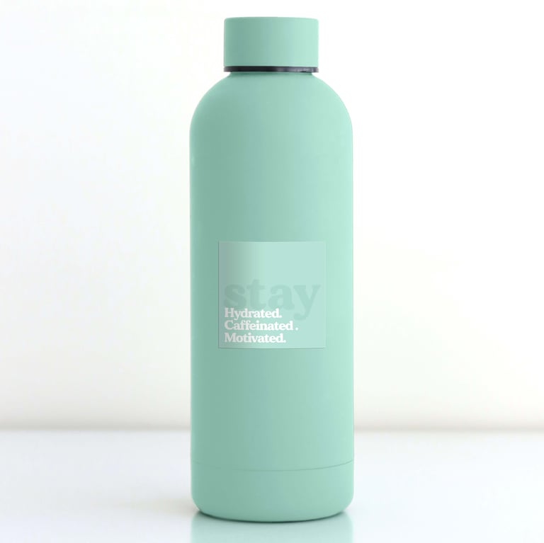 Vinyl Sticker: Hydrated Caffeinated Motivated