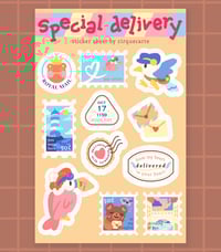 Image 3 of Original: Special Delivery Kiss-Cut Sticker Sheet