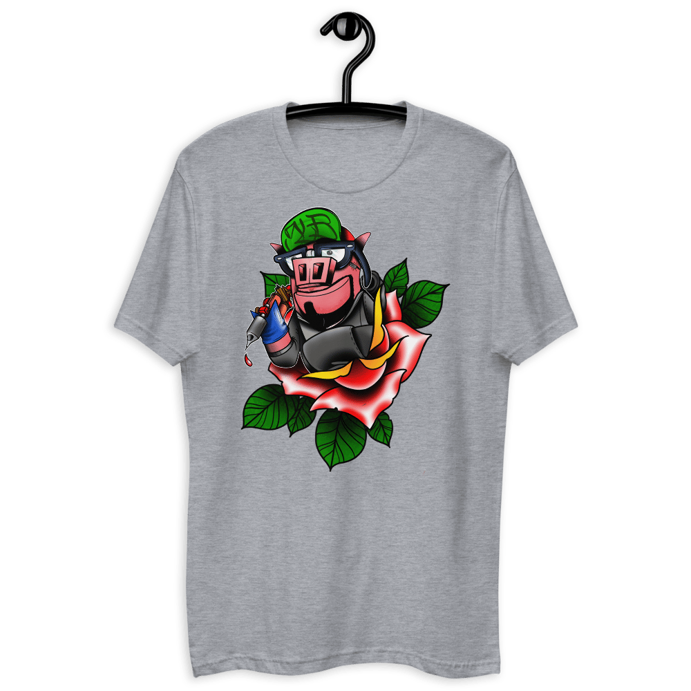Pig in a Rose T-shirt