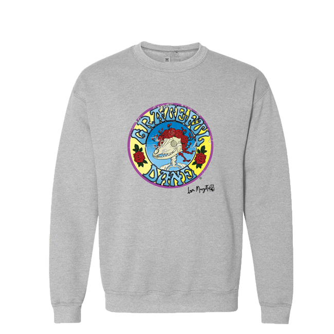 Great Dane Shirt  Grateful Dane Skull and Roses c.1971