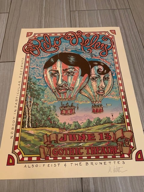 Rilo Kiley Silkscreen Concert Poster By Michael Michael Motorcycle, Signed By The Artist