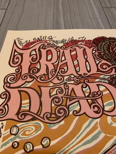 Trail Of Dead Silkscreen Concert Poster By Michael Michael Motorcycle, Signed By The Artist