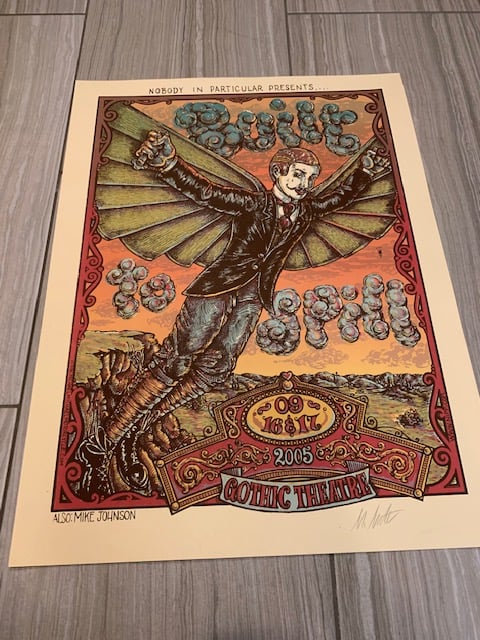 Built To Spill Silkscreen Concert Poster By Michael Michael Motorcycle, Signed By The Artist