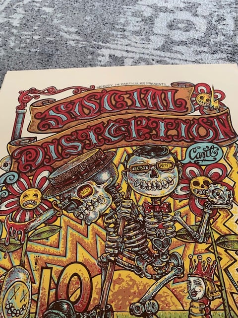 Social Distortion Silkscreen Concert Poster By Michael Michael Motorcycle, Signed By The Artist