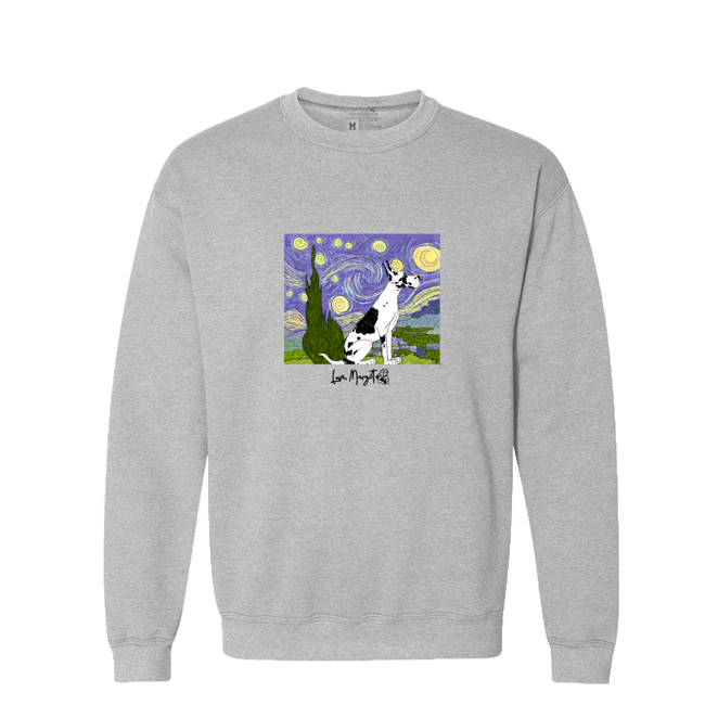 Great Dane | Harlequin Great Dane Van Gogh Starry Night