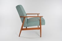 Image 2 of Fauteuil FOX émeraude chiné