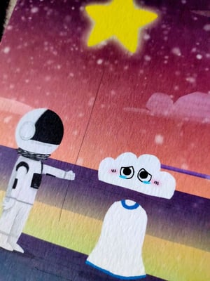 Star Balloon - postcard