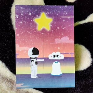 Star Balloon - postcard