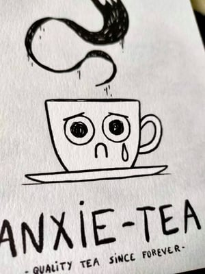 Anxie-tea - postcard