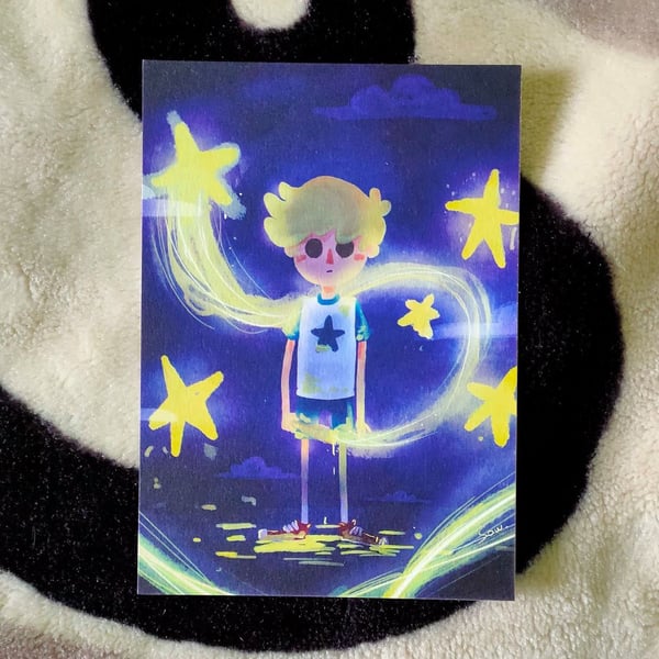 Image of Painting the stars - postcard