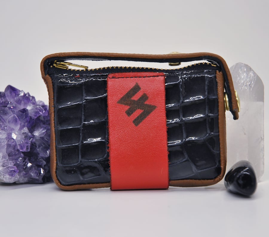 Image of Reagan Era Card Wallet V2.2  "Polished Crocodile"