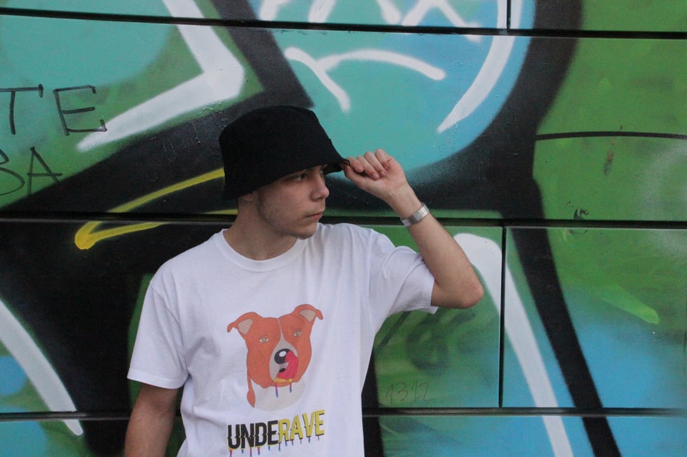 Image of Bucket Hat-Camouflage and Black (Reversible)