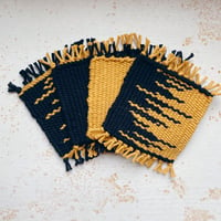 Image 1 of Black and Gold Coaster set of 4