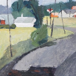 Image of Mid Century Oil Painting, 'Towards the Village' John Boren