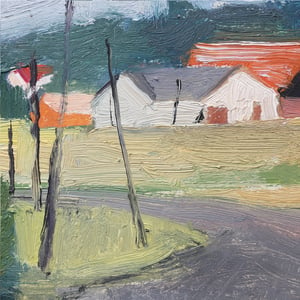 Image of Mid Century Oil Painting, 'Towards the Village' John Boren