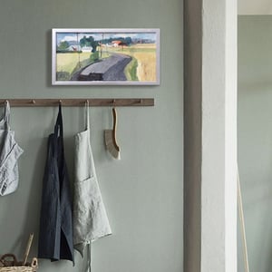 Image of Mid Century Oil Painting, 'Towards the Village' John Boren