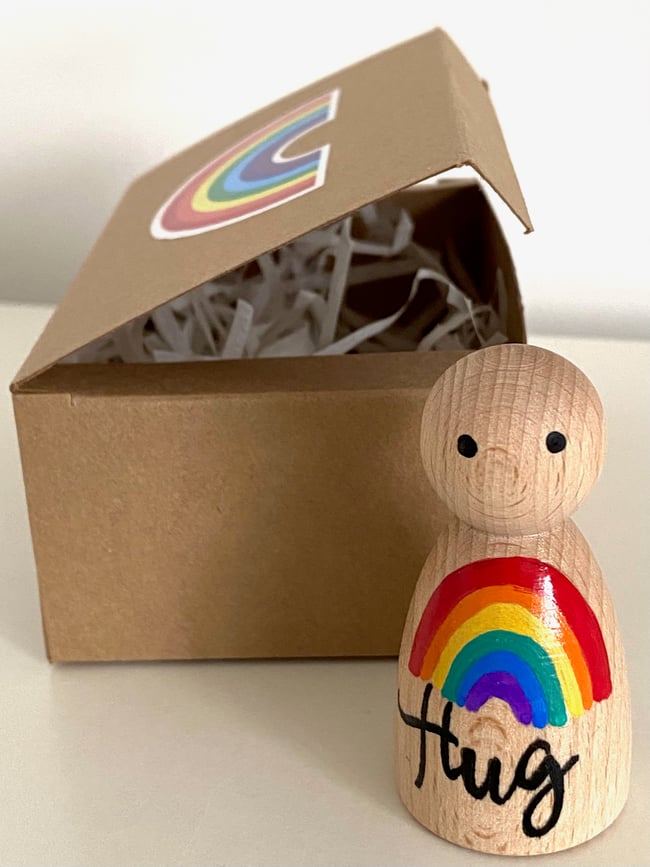RAINBOW HUG PEG DOLL