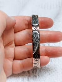 Image 3 of Winged Spirit recycled copper medium bangle cuff