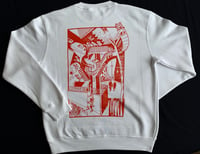 Image 1 of Wringmyname Sweater no.1 white/red