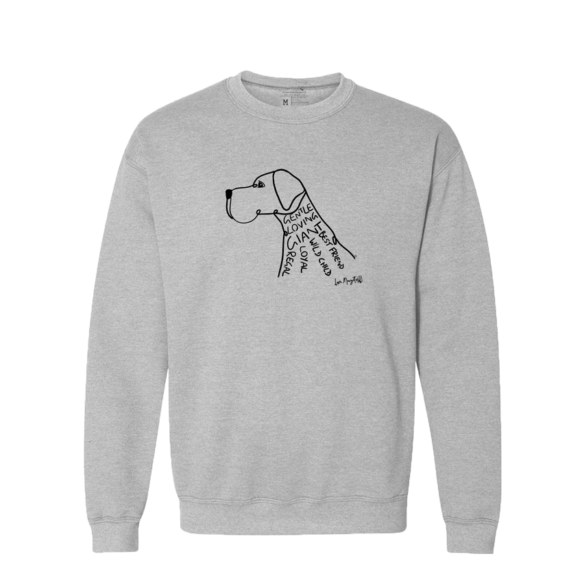 Great Dane Shirt Adjective Doodle Sketch Floppy Eared Dane Love Margot Great Dane Clothing 