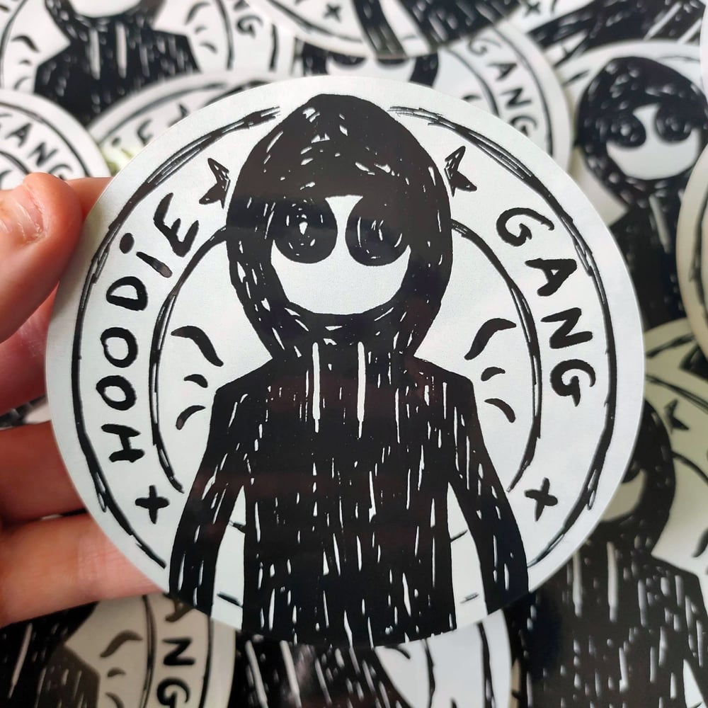 Image of Hoodie Gang - 2 x 9,5 x 9,5 cm stickers